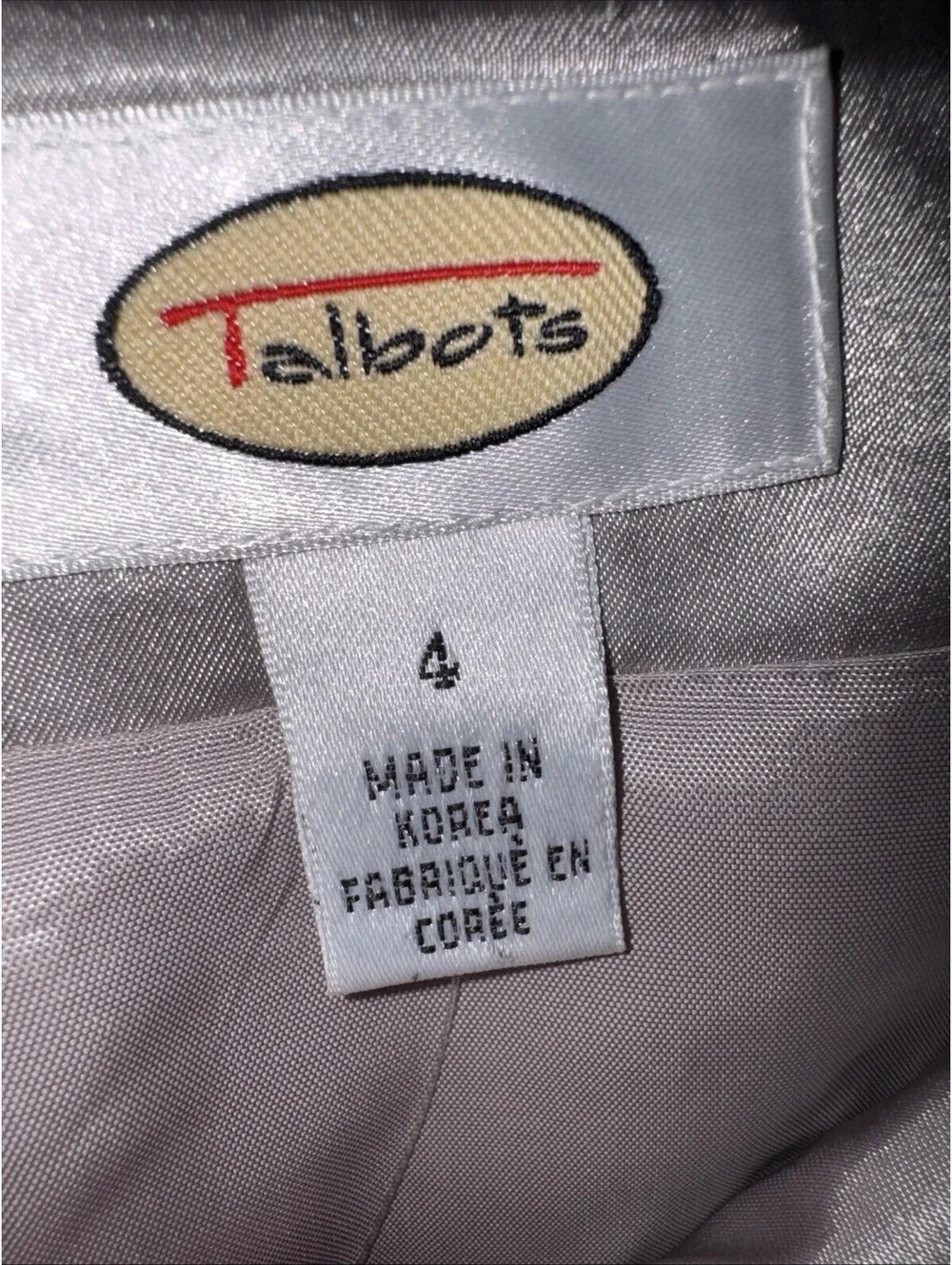 Talbots Jacket Womens 4 Silver Metallic Lace Scalloped Hem Dressy Evening NWT